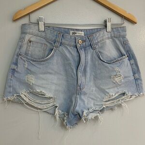 MOVING SALE Zara Trafaluc Denim Distressed Hem Cutoff Shorts